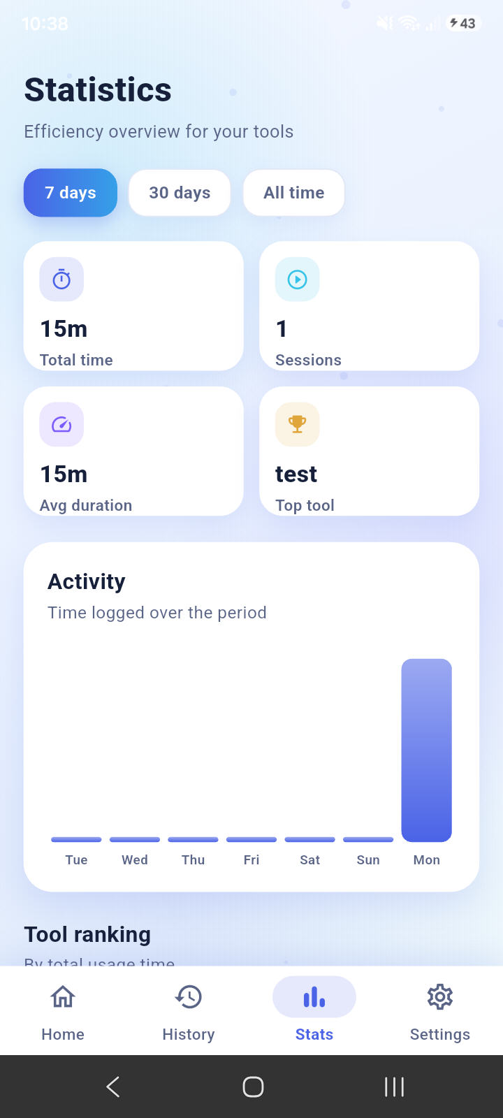 Saved comparison history in Snap Compare